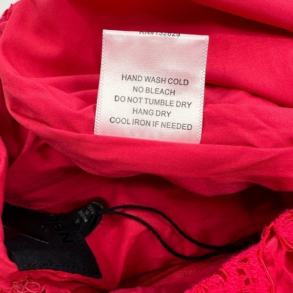 NWT X by NBD Revolve red lace Iris mini dress straps open X back v-neck sz4 - Picture 13 of 15